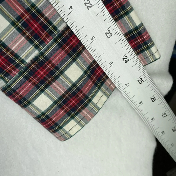 Izod Button-Up Shirt Mens Sz L Red Black Plaid Collared Chest Pocket Long Sleeve - Picture 5 of 12